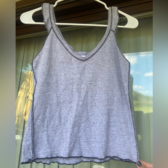 Grey cropped tank top - Picture 1 of 4